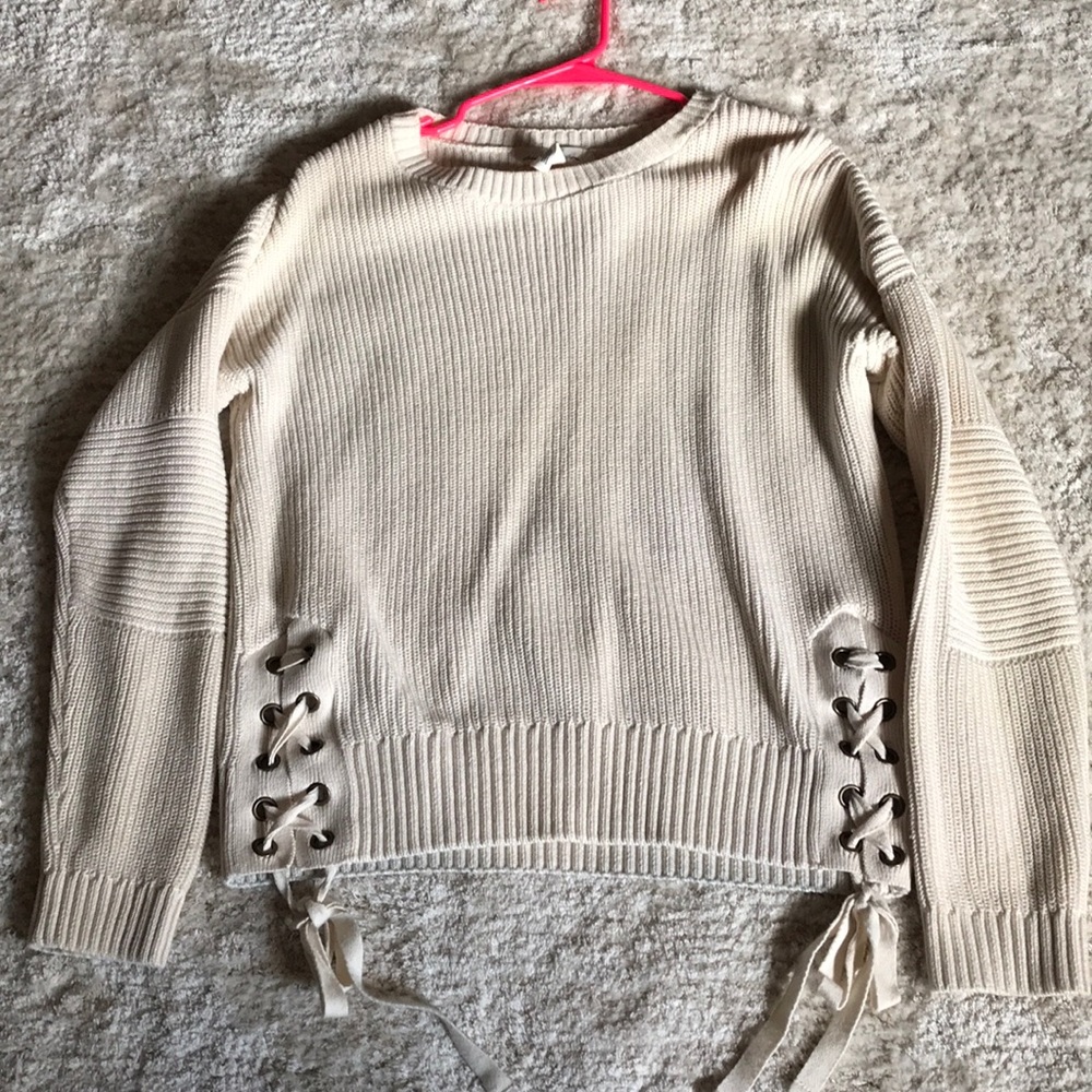 cream sweater